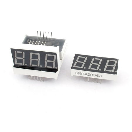 - 5Pcs Red 7-Segment 3-Bit 0.56