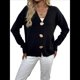 thumbnail image 1 of Suéteres Tipo Cárdigan para Mujer, de Moda, de Otoño, de Larga, Cuello en V, Abotonados, de Gran Tamaño, de Punto Grueso, Prendas de Abrigo. Negro L, 1 of 10