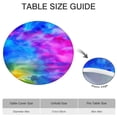 thumbnail image 6 of Colorful Tie Dye Pattern Round Fitted Tablecloth with Elastic Edge,Dining Table Cover Waterproof,Outdoor Round Tablecloth for Camping,Dining,Indoor and Outdoor, 6 of 7