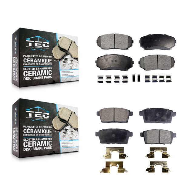 TEC Front Rear Ceramic Brake Pads Kit for Car Mazda Ford Edge CX-7 CX-9 Lincoln MKX KTC-100114