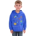 thumbnail image 4 of Boys Long Sleeve Hooded Sweatshirt With Cartoon Rocket Planet Print For Fall Winter Kids Pullover Soft Casual Jacket For Youth Outer Cozy, 4 of 4