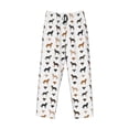 thumbnail image 6 of Uemuo Labrador Retriever Dog Pattern Men's Wide Leg Palazzo Lounge Pants with Pockets Light Weight Loose Comfy Casual Pajama Pants-XX-Large, 6 of 9