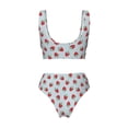 thumbnail image 5 of Daiia Hand Drawn Strawberry Women's Bikini Set Two Piece Swimsuit High Waisted Bikini Adjustable Straps Bikini Perfect for Beach, Pool, and Summer Vacation-Medium, 5 of 9