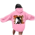 thumbnail image 1 of WEAIXIMIUNG Robe Chandail en Molleton Grande Taille 3X Sweat à Capuche Imprimé Lettre pour Femmes Manches Longues avec Poches, 1 of 7