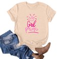 thumbnail image 1 of Fiudx Ofertas y Liquidaciones Blusa de Manga Corta con Estampado de Moda para Mujer, Divertida Camiseta con Cuello Redondo, 1 of 3