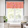 thumbnail image 3 of Abstract Pink Window Valances Aesthetic Retro Orange Valance Kitchen Curtains with Rod Pocket Window Treatments Short Curtain Panels for Living Room Spiral Swirl Modern Decor 54" X 18", 3 of 6