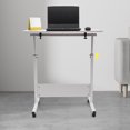 thumbnail image 6 of Adjustable Height Standing Desk, Rounded Corners and Edges Portable Laptop Desk, 
Wire Clip Rolling Computer Stand with Adjustable Height, 6 of 22