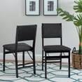 thumbnail image 2 of Linon Grenshaw Indoor Rope Folding Dining Chair, Set of 2, Black, 2 of 16
