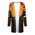thumbnail image 5 of WFJCJPAF 2024 New Halloween ! Halloween Sweaters for Women,Women's Fashion Halloween Printed Casual Long Sleeved Shirt Cardigan Tops - Yellow M, 5 of 6
