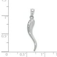 thumbnail image 2 of Beautiful 14k White Gold Solid D/C Italian Horn Charm, 2 of 2