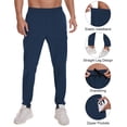 thumbnail image 4 of Taigaofy Men's Tapered Jogger Pants Lightweight Breathable Quick Dry Athletic Sweatpants for Gym Running Training Casual Daily Wear Navy M, 4 of 8