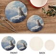 thumbnail image 4 of White Cat Iceberg Clouds Trivet Mats Pot Holders Cotton Woven Non-Slip Heat Resistant for Hot Pots Pans Pats for Cooking Baking Set of 2, 4 of 7