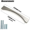 thumbnail image 2 of Goo-Ki 6 Pack 7.6"(192mm) Hole Center Brushed Nickel Cabinet Handle, Satin Nickel Cabinet Pull,Modern Drawer Handle,Cabinet Hardware, 2 of 5