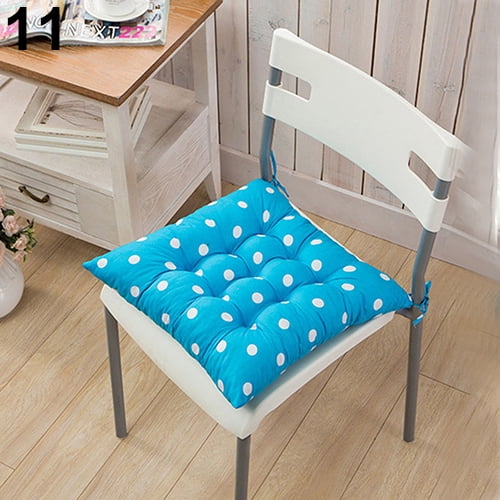 LYU Soft Polka Dot Solid Seat Pad Travel Home Office Decor Tie On Chair