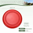 thumbnail image 2 of Uxcell Soft Flying Disc, Sports Flying Discs All Ages Outdoor Flying Disc Training Playing Lightweight Durable 6 Pcs & 9" & Red-Fitting For(Beach/Backyard/Lawn/Park), 2 of 6