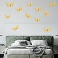 thumbnail image 4 of Gold Butterfly Wall Stickers - 3D Metallic Decor for Parties, Celebrations, Weddings, and Home Accent, Removable & Reusable Adhesive for Versatile Indoor & Event Use, 4 of 5