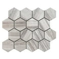 thumbnail image 5 of The Tile Life Stately Hex Pearl Attraction Porcelain Hexagon Mosaic Tile - 11 x 14 in. - Polished - 6-Piece - Floor, Wall & Backsplash, 5 of 13