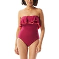 thumbnail image 3 of Coco Contours womens  Agate Ruffle Bandeau One-Piece, 14/38C, 3 of 3