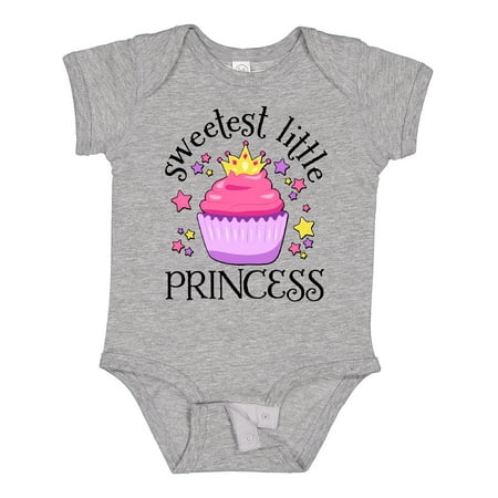 

Inktastic Sweetest Little Princess Cupcake with Tiara Gift Baby Girl Bodysuit