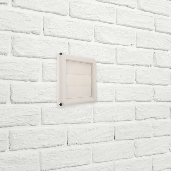 ETHZZLE Outdoor Dryer Vent Cover White High Grade Plastic for Home Use with Louvered Design