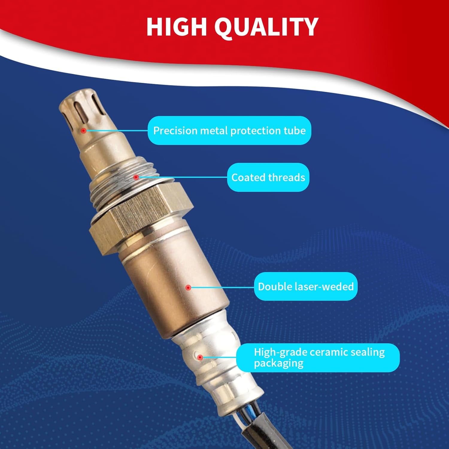 DrCax 234-9040 Oxygen O2 Sensor Upstream Heated Air Fuel Ratio 250-54045 Compatible with Honda Accord 2.4L L4 2003 2004 2005 2006 2007 Replace 36531-RAA-A01 36531-RAA-A02