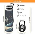 thumbnail image 3 of Astronaut Space Universe 32oz Water Bottles with Straw Tritan Leakproof Sports Bottle BPA Free Clear for Fitness Gym Swimming Cycling, 3 of 7