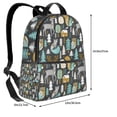 thumbnail image 4 of Lsque Moose Squirrel owls tree Pattern Backpack – School Travel Canvas Daypack with Ergonomic Padded Straps, Multiple Compartments & Leather Handle, 4 of 5