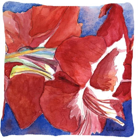 Amaryllis Flower Indoor & Outdoor Fabric Decorative Pillow