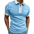 thumbnail image 1 of BOBOGOJP Polo T Shirts For Men Standout Performance Quick-Dry Golf Polo Shirts for Men (Light Blue,L), 1 of 4