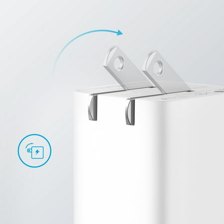 Anker 33W 2-Port Wall Charger with Foldable Plug, Compact Fast Charger, White (Cable Not Included)