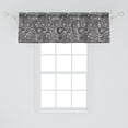thumbnail image 2 of Ambesonne East Window Valance, Lace Like Traditional, 54" X 18", White and Charcoal Grey, 2 of 3