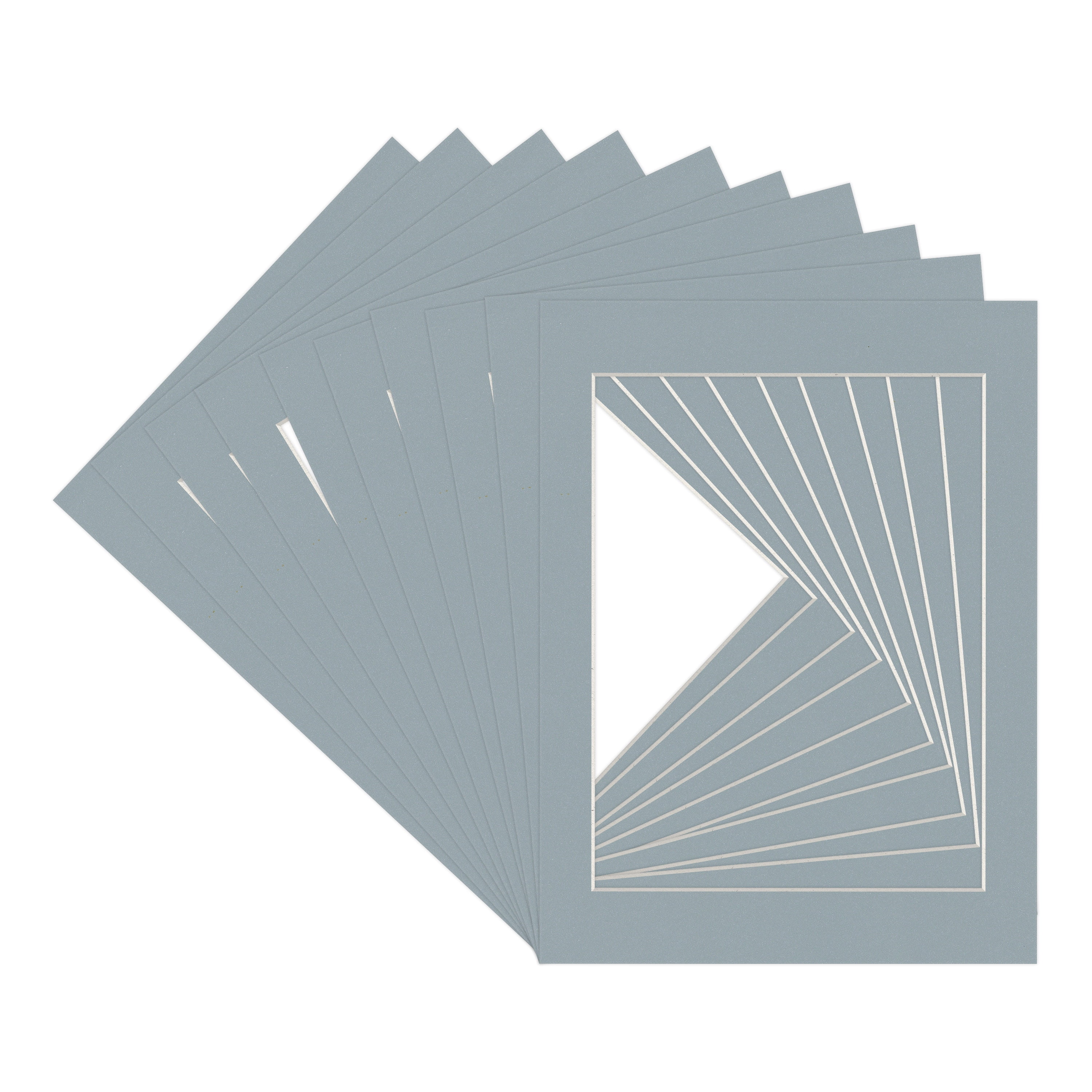 Metallic Silver Picture Frame Mat for 18x24 Frames - Fits 15x22 Photos - 10 Mats