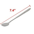 thumbnail image 2 of Cuchara de acero inoxidable té café remover de postre de mango largo 18,7cm de longitud 5 Pcs, 2 of 7