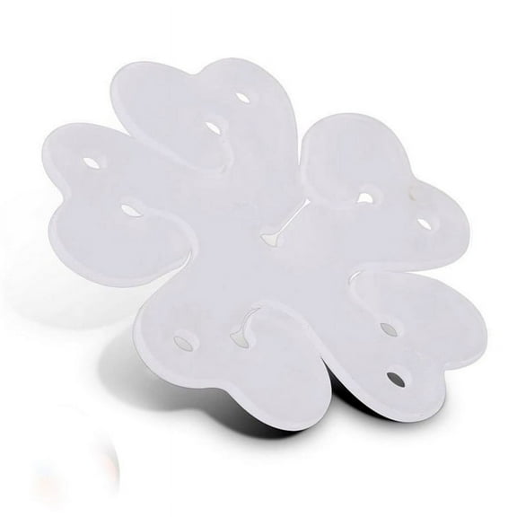 Pack of 50 Portable Flower Shape Balloon Clips Holder for Wedding Event Decorations Birthday Supplie White plastic