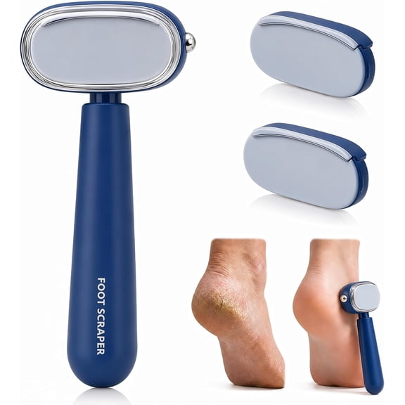 Dual Sided Foot Callus Remover, Stainless Steel Foot File Rasp, Arc-Shaped Dead Skin Remover for Cracked Heels & Corns, Ergonomic Anti-Slip Handle, Safe Pedicure Tool