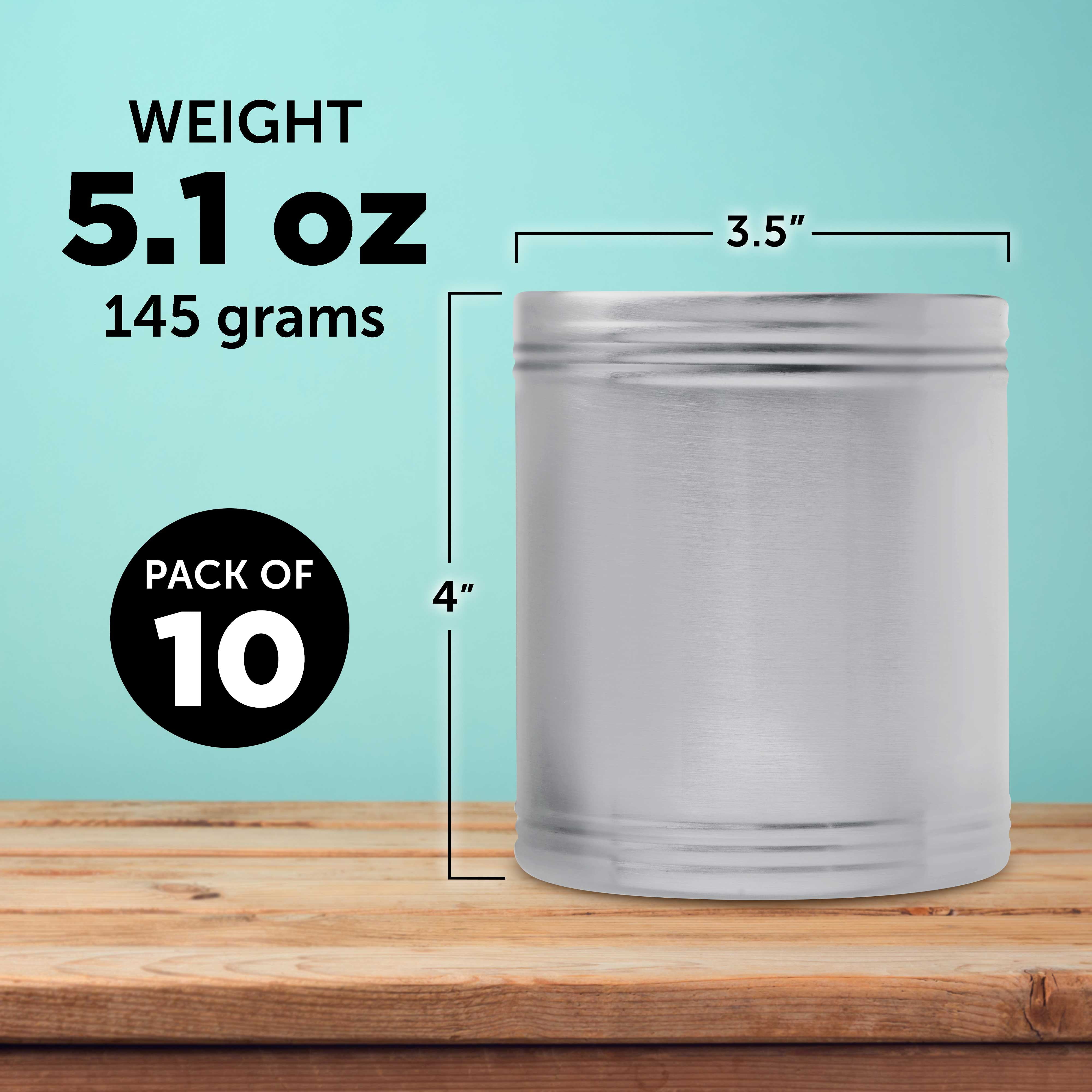Stainless Steel Can Coolers Set of 10, Bulk Pack - Great for Beer, Soda, Other Beverages - Silver