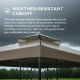 thumbnail image 6 of Sunjoy 10 ft. x 12 ft. Soft Top Gazebo with Khaki 2-Tier Canopy and Ceiling Hook, 6 of 11