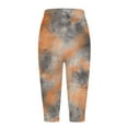 thumbnail image 5 of Zylarhe Women's Pants Women's Casual Capris High Waist Tie Dye Print Drawstring Joggers Comfortable Pants Soft Stretchy Yoga Trousers Trendy Athletic Bottoms, 5 of 5