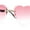 Gold - Pink, variant on Womens Rimless Rhinestone Jewel Heart Shape Luxury Sunglasses Gold - Blue