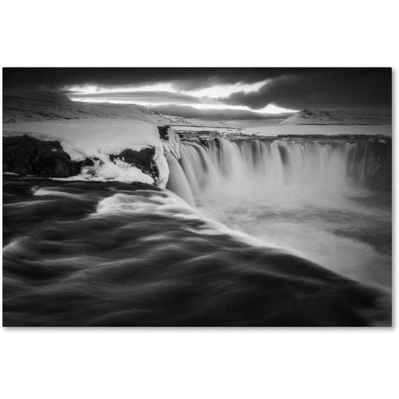 Trademark Fine Art "Godafoss" Canvas Art by Mathieu Rivrin