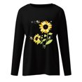 thumbnail image 5 of Blusa de manga larga con cuello redondo y estampado informal para mujer a la moda Pompotops gfhjh2629, 5 of 5