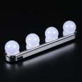 thumbnail image 2 of Mirror Light Creative 3 Suction Cups 4 Bulbs Mirror Light Bulb Makeup Light, 2 of 10