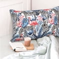 thumbnail image 4 of Sikiie Flamingo And Zebra Pillow Covers, Throw Pillow Case Cushion Covers,Cushion for Bedroom,Couch,Home-16"x24", 4 of 6