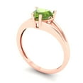 thumbnail image 2 of 1 ct Heart Cut Natural Peridot Solitaire Engagement Ring for Women in 18K Rose Gold, 2 of 5