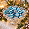 thumbnail image 4 of 24 Pack Christmas Ball Ornaments, Christmas Tree Decorations with Glossy and Glittered Finishes, Hanging Baubles 1.2in, 4 of 8