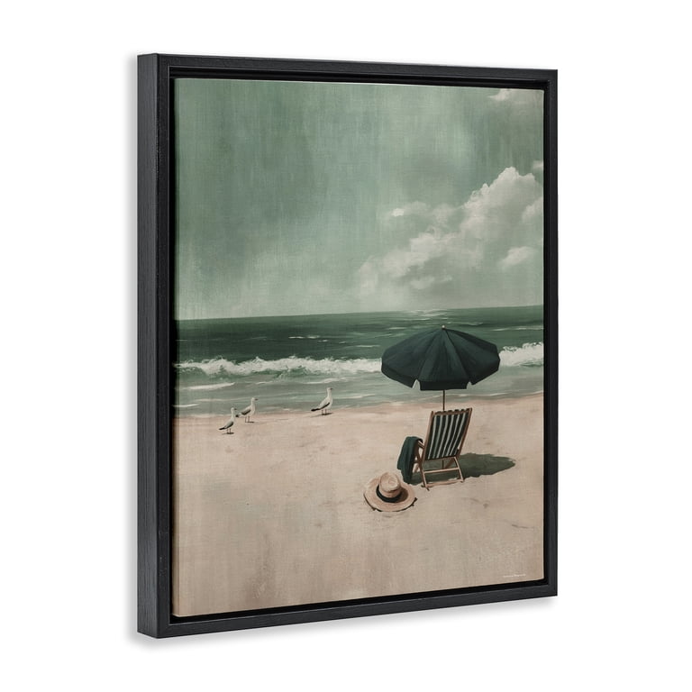 Traditional Frames Stupell Industries Traditional Seaside Spot Beside Shore Black Floating ...