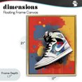 thumbnail image 4 of Stupell Industries Contemporary Shoe With Colorblock Background Gold Floating Frame Canvas Art, 17 x 21, by Creative Studio, 4 of 8