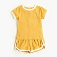 thumbnail image 5 of Baby Girl Golf Outfit 18-24 Months Kids 2 Piece Summer Outfits Solid Color T-Shirt and Elastic Waist Short Sets for Boys Girls, Ages 9 Months-13 Years, 5 of 9
