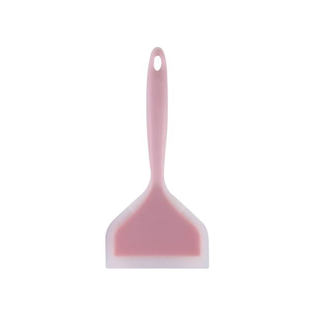 Spatula Silicone Nylon Spatula Heat-resistant Spatula Kitchen Scraper for Kitchen Baking Cooking, Translucent Pink