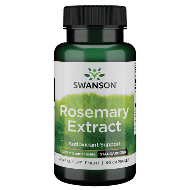 Swanson Rosemary Extract 500 mg 60 Capsules.